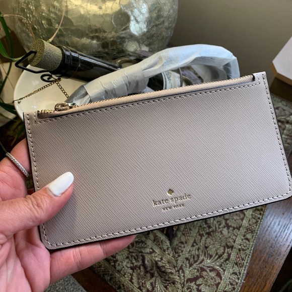 Authentic Kate Spade Saffiano leather top zip Crosby w large card holder - Picture 6 of 16